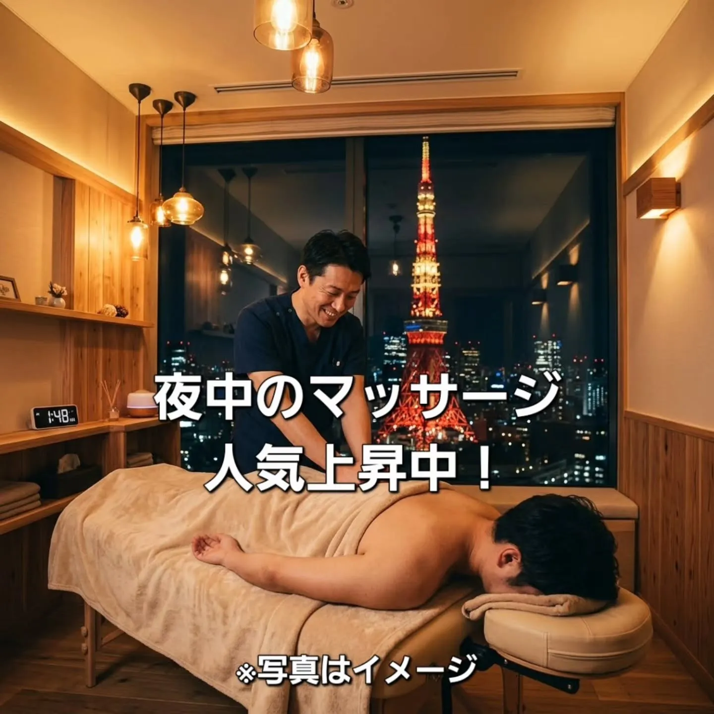 夜中のマッサージが人気！⁡