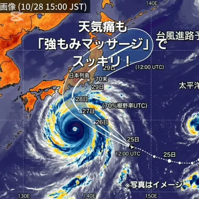 低気圧接近による身体の不調…⁡